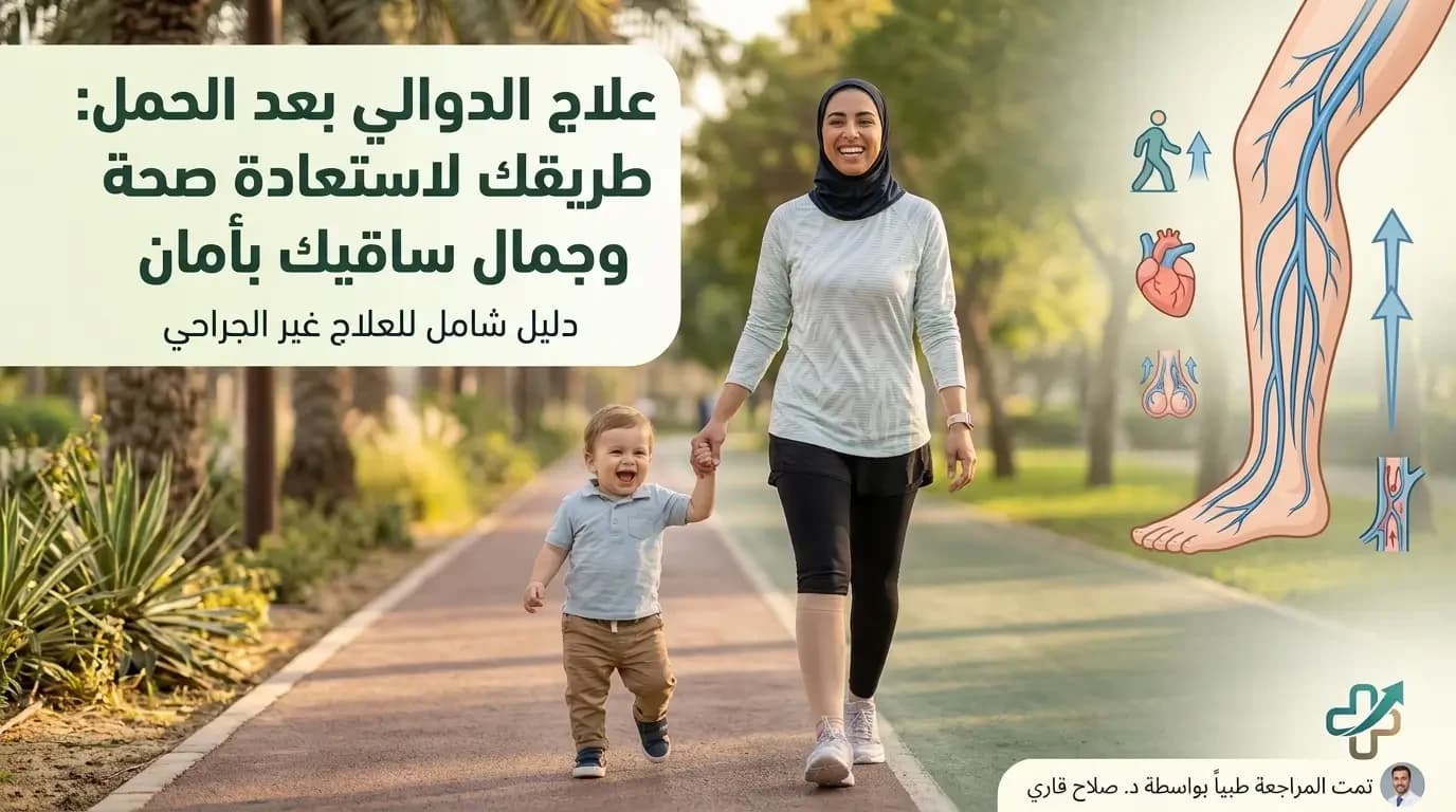 علاج الدوالي بعد الحمل بدون جراحة: الدليل الآمن للأمهات