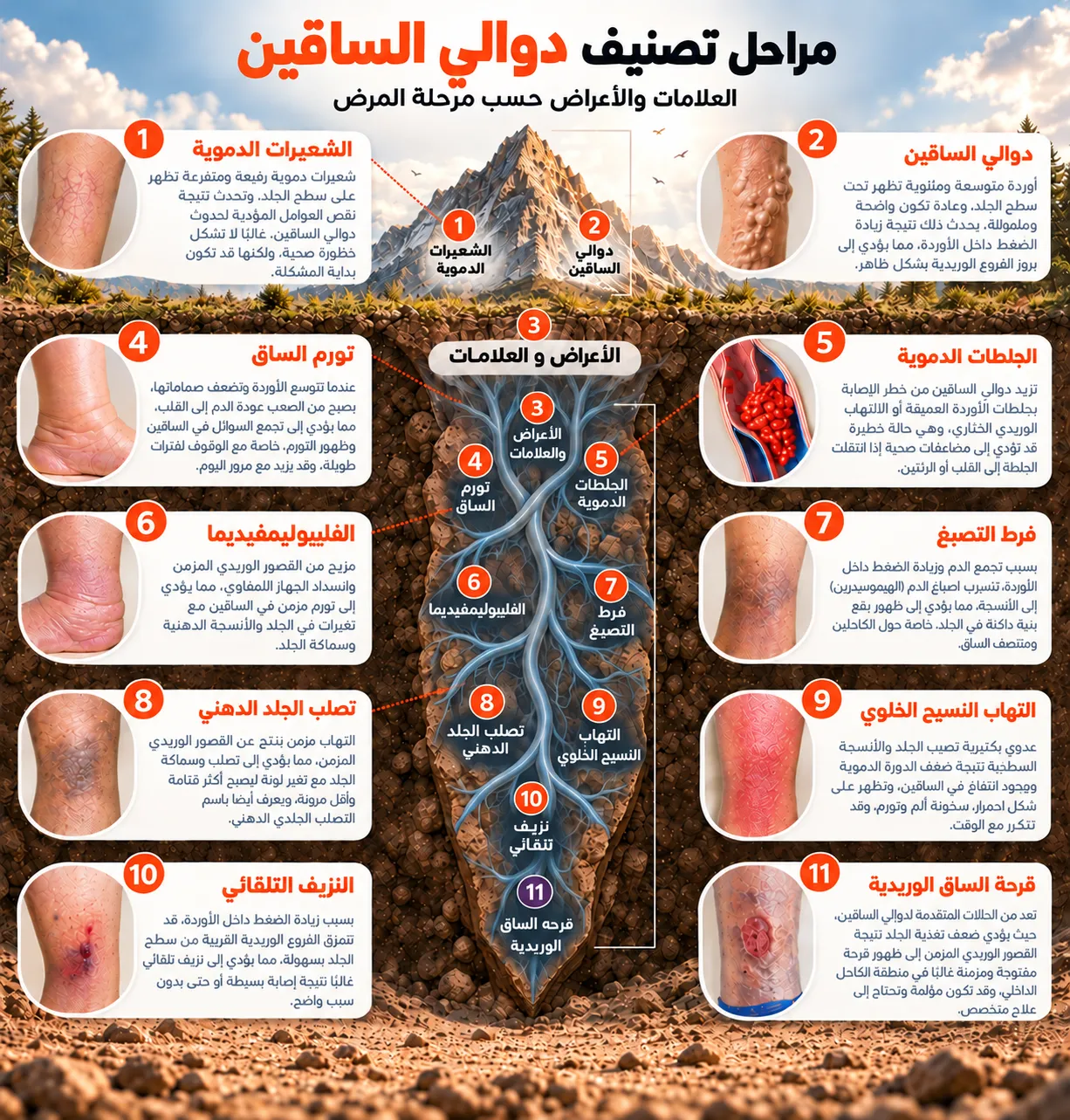فحص طبي للساقين للكشف عن علامات القصور الوريدي